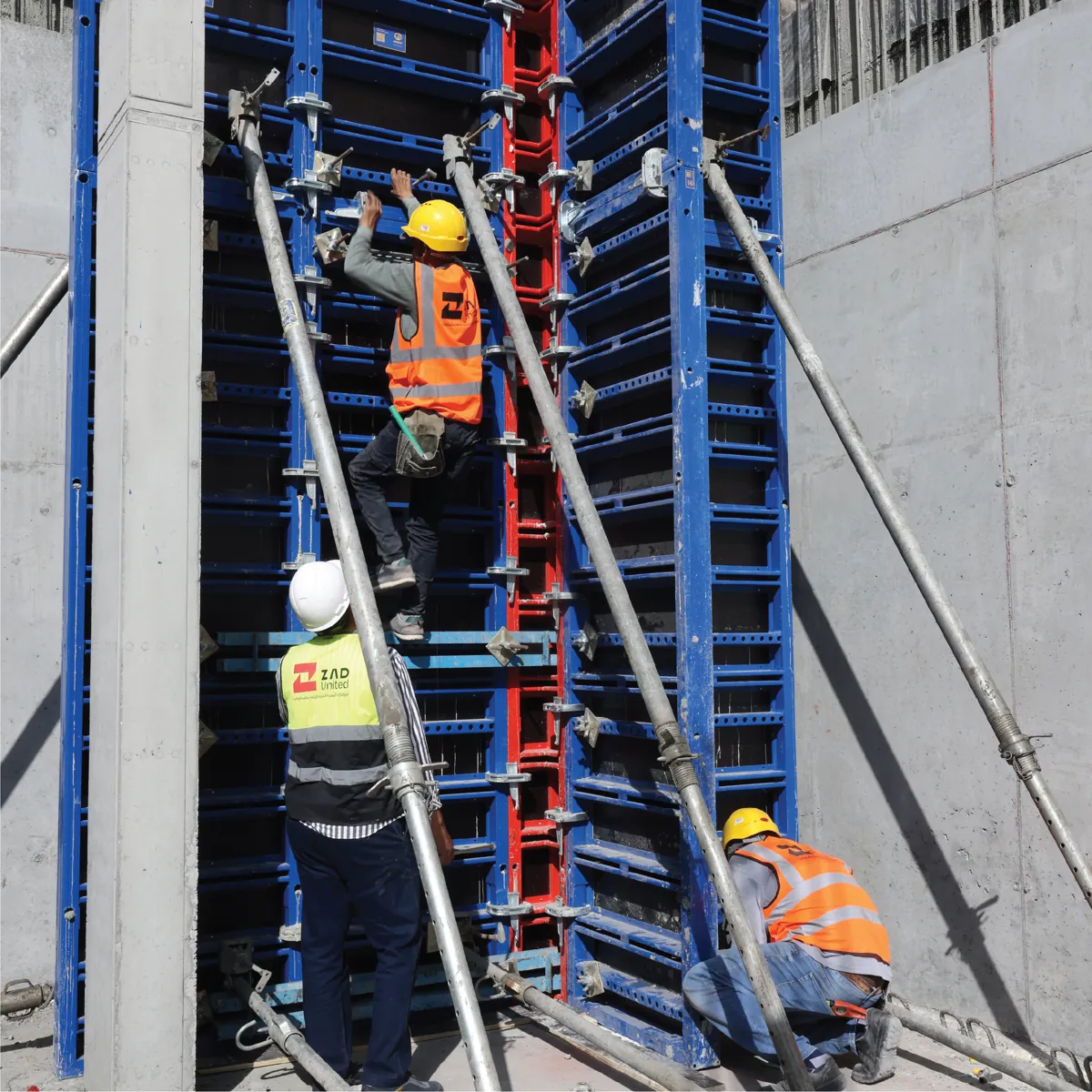 ZAD site team fixing formwork